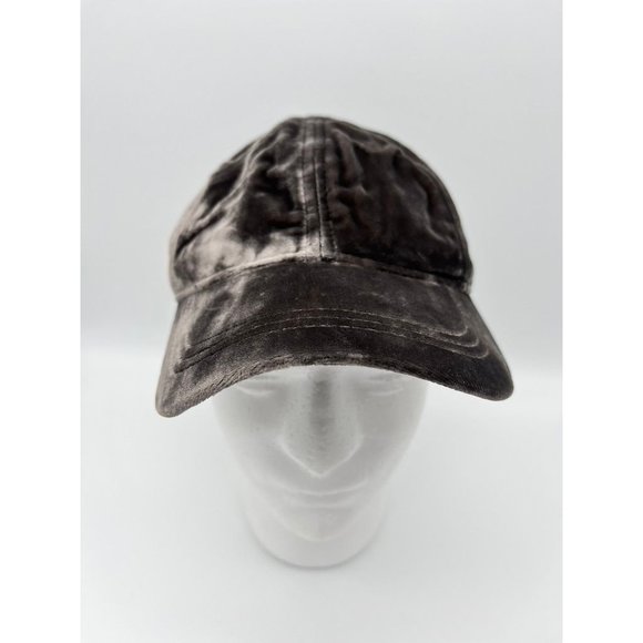 Madewell Accessories - Madewell G9119 Velvet Baseball Cap Gray Velour Strapback Hat Women's One Size OS